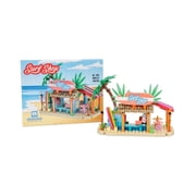 Brick Loot Surf Shop Brick Set, 252-Piece Beach Building Toy, Major Brand Compatible Surf Shop Playset, Ages 6+