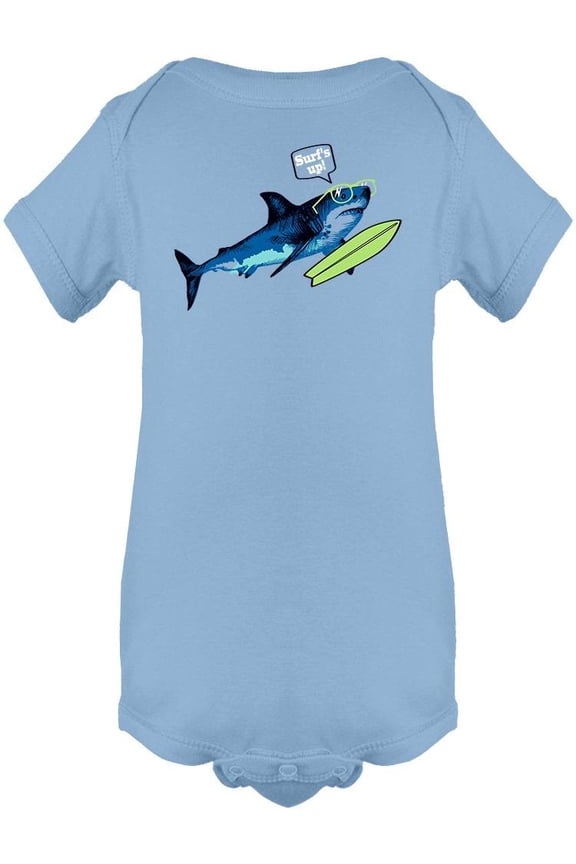 Surf's Up! Surfer Shark Bodysuit Infant -Image by Shutterstock, 6 Months