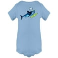 thumbnail image 1 of Surf's Up! Surfer Shark Bodysuit Infant -Image by Shutterstock,  Newborn, 1 of 4
