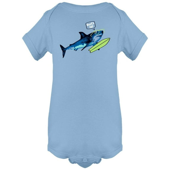 Surf's Up! Surfer Shark Bodysuit Infant -Image by Shutterstock, Newborn