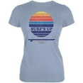 thumbnail image 1 of Surf's Up Surfrider Beach Malibu Juniors Soft T Shirt Light Blue X-LG, 1 of 1