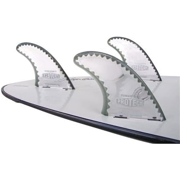SurfCo - Pro Teck Surfboard Power Flex Thruster Fin Set for Future in 4" Grom, 4.25" and 4.50" (Set of 3 fins)
