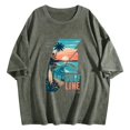 thumbnail image 1 of SurfLineUnisex Graphic T-Shirt, Casual Short Sleeve Crewneck Tee, Soft Pullover Top for Everyday Wear, 1 of 8