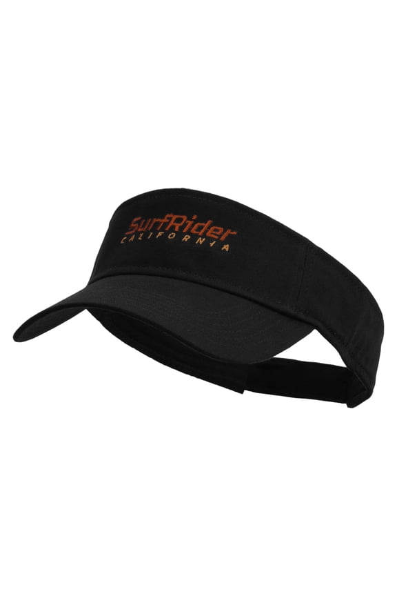 SurfRider California Embroidered Cotton Twill Sun Visor - Black OSFM