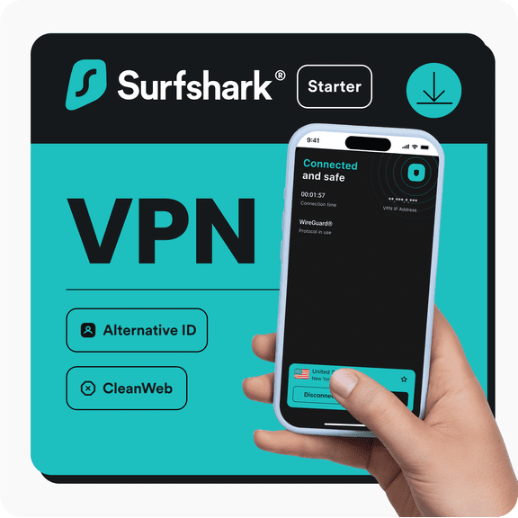 SurfShark Starter service 1-Year subscription (Digital Download)
