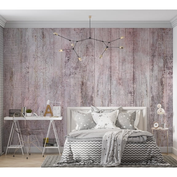 Surface Background Wallpaper Wall Mural - Beige Boho Rustic Wood