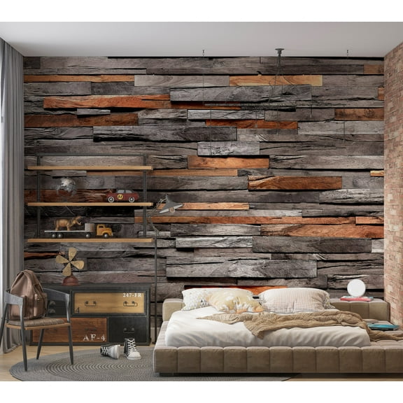 Surface Background Wallpaper Wall Mural - Cedar Wood Combo