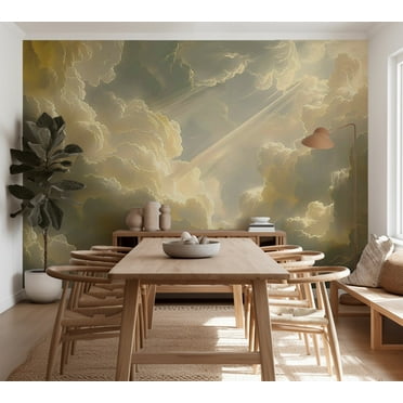 Surface Background Wallpaper Wall Mural - Cloudy Morning Sunshine