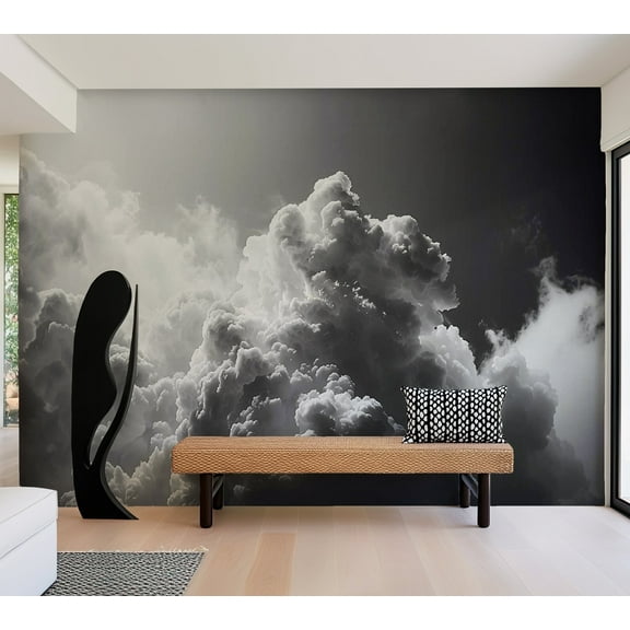 Surface Background Wallpaper Wall Mural - Dark Sunny Clouds