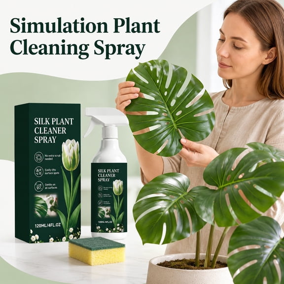 Surface Cleaner, Artificial Plant 120Ml, Fake Plant Dust and Spot Remover, Artificial Greenery No-Scrub Care, Gently Lifts Surface Spots and Requires No Extra Scrubbing for