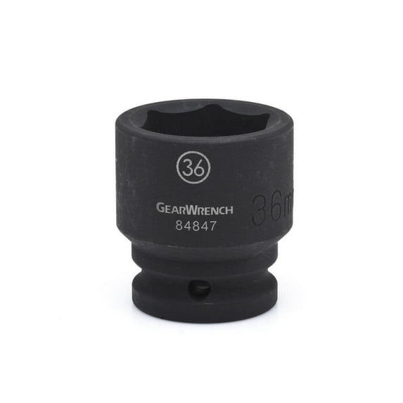 Surface Drive 6 Point Standard Impact Metric Sockets, 3/4 in Dr, 36 mm Opening