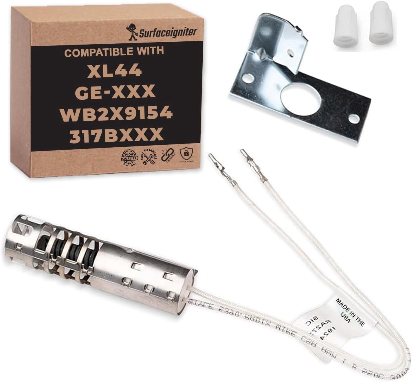 Surface Igniter's Gas Oven Igniter Replacement – Compatible with WB2X9154, GR403 & XL44 Series - (RA272KX)