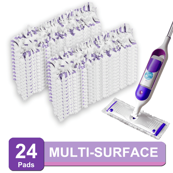 Surface Mopping Pad Refills for PowerMop Disposable Microfiber Pads for Tile, Vinyl, Laminate & Hardwood Floors, 24 Count