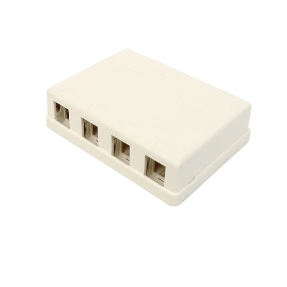Surface Mount Box 4 Port for Cat5e Jacks Blank