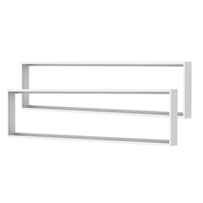 Surface Mount Kit, Aluminum Surface Mounting Frame Kit for 12"x48" LED Flat Panel Light, Ceiling Flush Mount Bracket for 1×4 LED Panel Light Fixtures, Drop Ceiling Light Frame (2 Pack)
