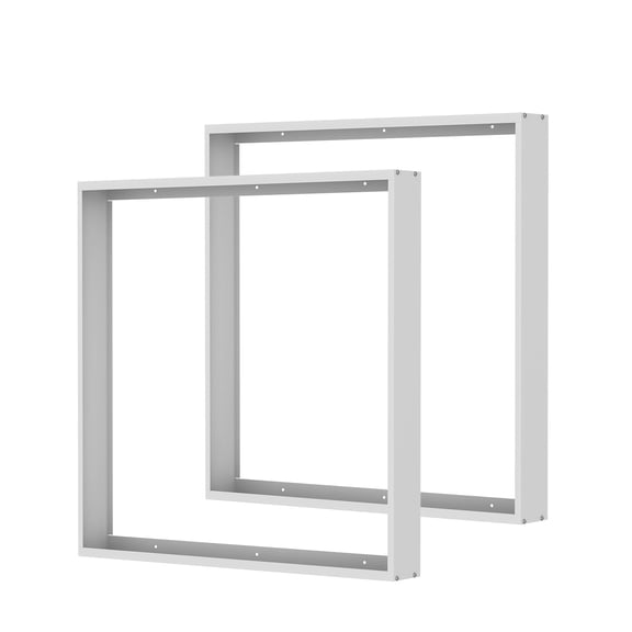 Surface Mount Kit, Aluminum Surface Mounting Frame Kit for 12"x48" LED Flat Panel Light, Ceiling Flush Mount Bracket for 1×4 LED Panel Light Fixtures, Drop Ceiling Light Frame (2 Pack)