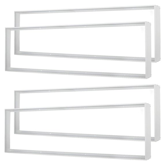 Surface Mount Kit White-4 Set 4FT x 1FT For 48"x12" LED Flat Panel Light Drop Troffer Fixtures