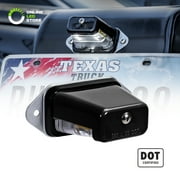 Surface-Mount LED Trailer License Plate Lights [DOT/SAE Certified] [IP67 Waterproof Rated] [Ultra-Durable] License Tags for Trailers, RVs, Trucks & Boats - Black Housing