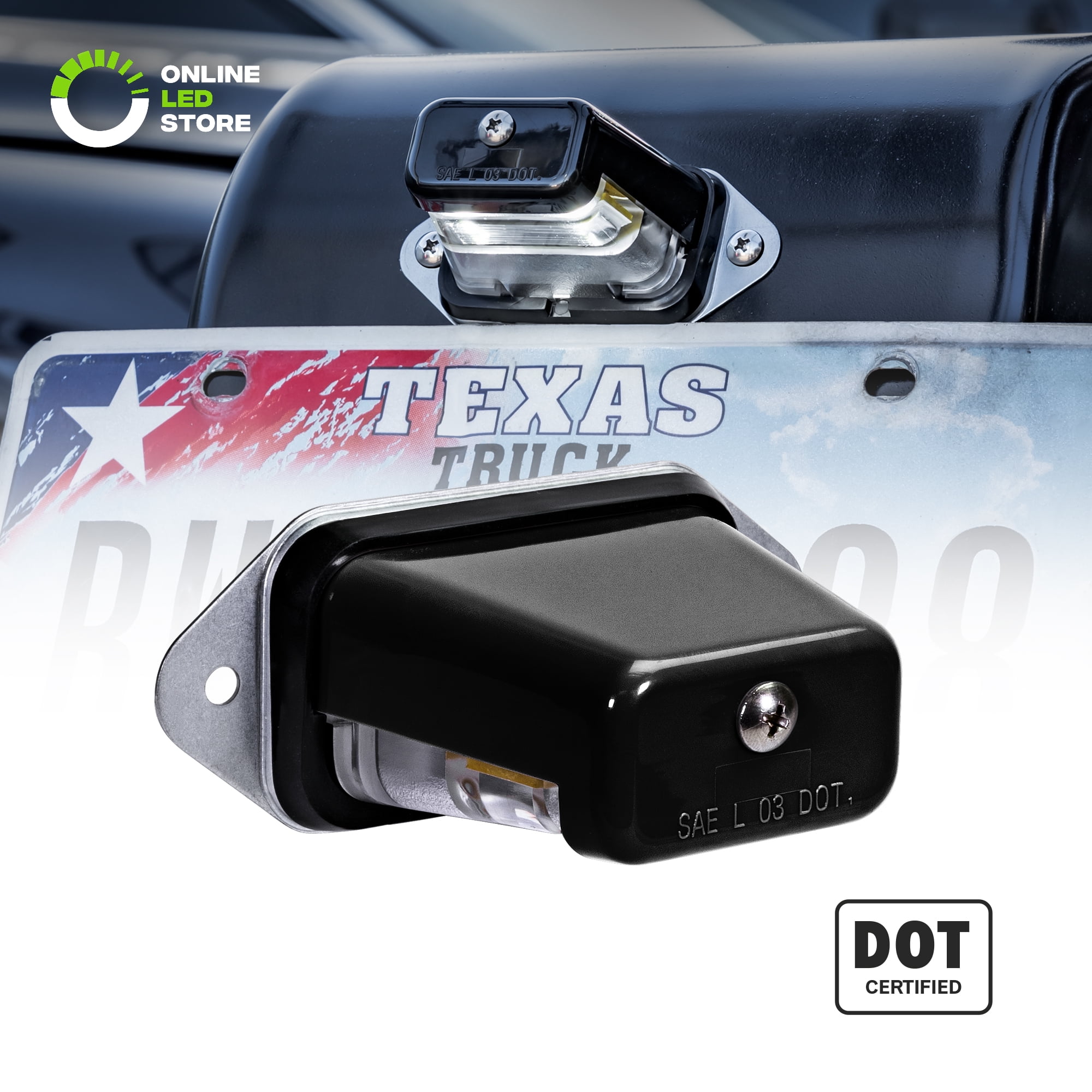SurfaceMount LED Trailer License Plate Lights [DOT/SAE Certified