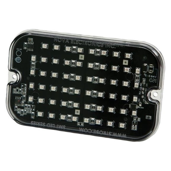 Surface Mount LED Warning Light with 15 Flash Patterns - Amber