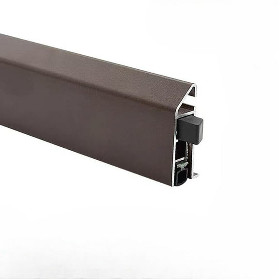 Surface Mounted Automatic Door Bottom, Door Draft Stoppers, Auto Threshold. 40 inches, Brown, RIGHT Version, Peel-and-Stick, Tool-Free Installation, Works with Wood, Glass or Metal Doors