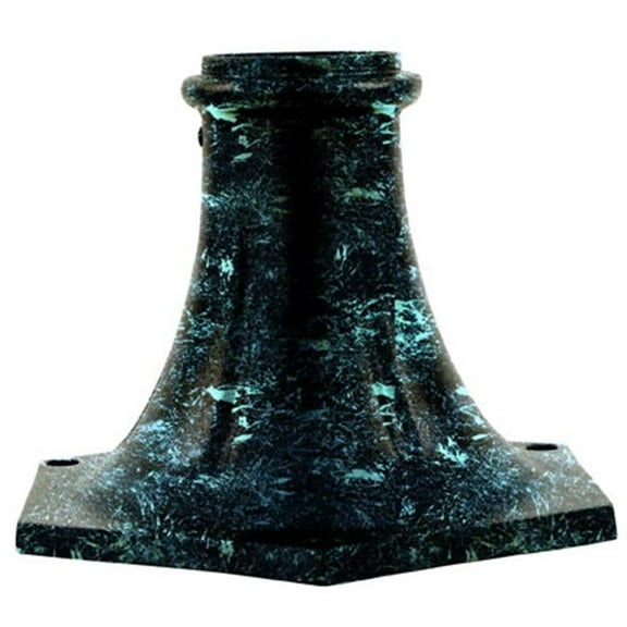 Surface Mounted Base for 3 in. O.D Round Post Galvanized Pipe, Verde Green