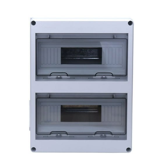 Surface-Mounted Junction Box 2 Rows 24 Circuits Plastic Outdoor Electrical Waterproof Distribution Box Switch Box