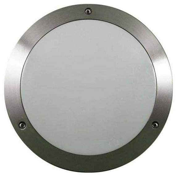 Powder Coated Cast Aluminum Surface Mounted Wall Fixture - 26W 120V, Stainless Steel