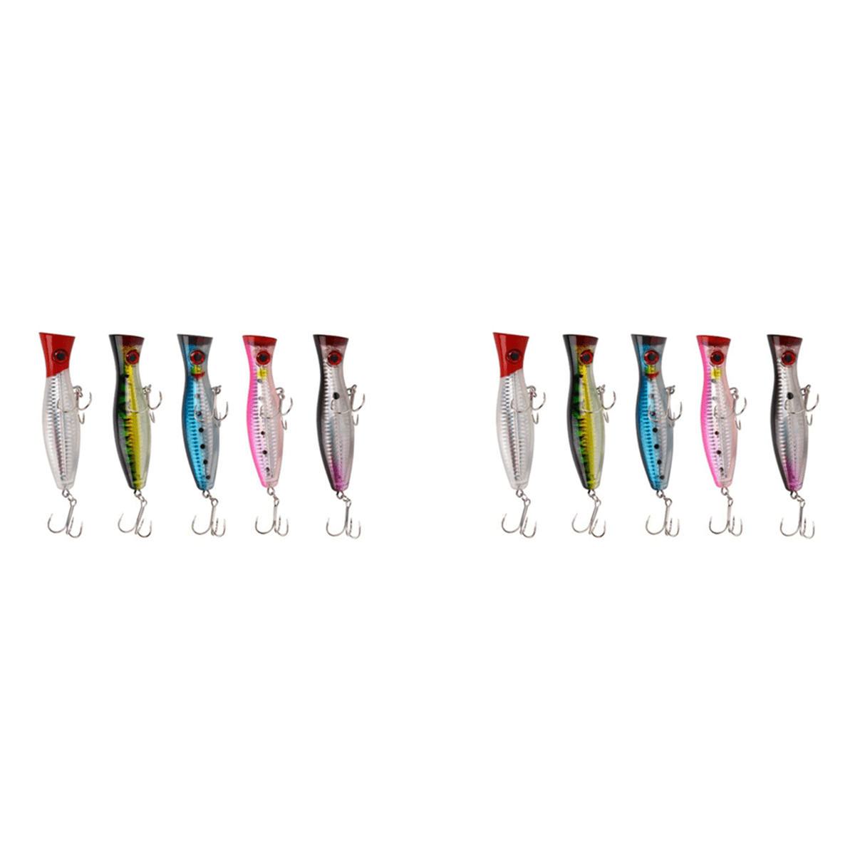 Leurres De Pêche Popper 12cm/40g - Pack De 3 Pour Black Bass Et Bar En Mer