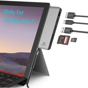 Surface Pro 7 USB C Hub, 5-in-2 Surface Pro Adapter Docking Station with 4K HDMI, USB C 60W PD Charging, USB 3.0, SD/TF Card Reader Port, for Microsoft Surface Pro 7 Accessories