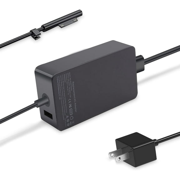 Surface Pro Charger 65W for Surface Pro 3/4/5/6/7/8/9/X Power Supply Adapter, Compatible for Both Microsoft Surface Book Laptop/Tablet,Surface Book 3, 2, 1, Works with 44W&36W (7.8FT Cord)