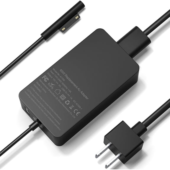 Surface Pro Laptop Charger 65W Power Adapter for Microsoft Surface Pro 3/4/5/6/7/8/9/X, Windows Surface Laptop 6/5/4/3/2/1, Surface Book 3/2/1, Surface Go Tablet, 6.5FT Power Cord
