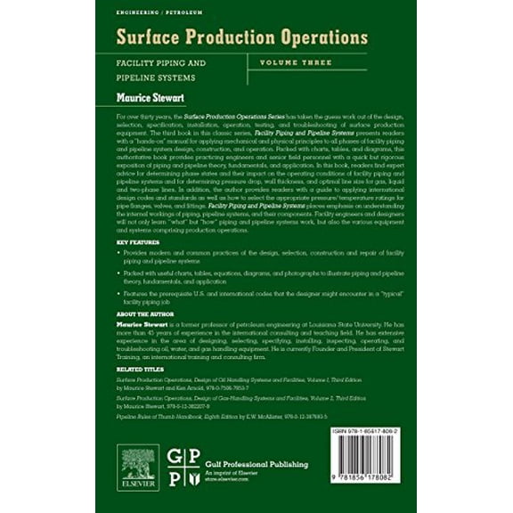 Pre-Owned Surface Production Operations: Volume III: Facility Piping and Pipeline Systems, (Hardcover)