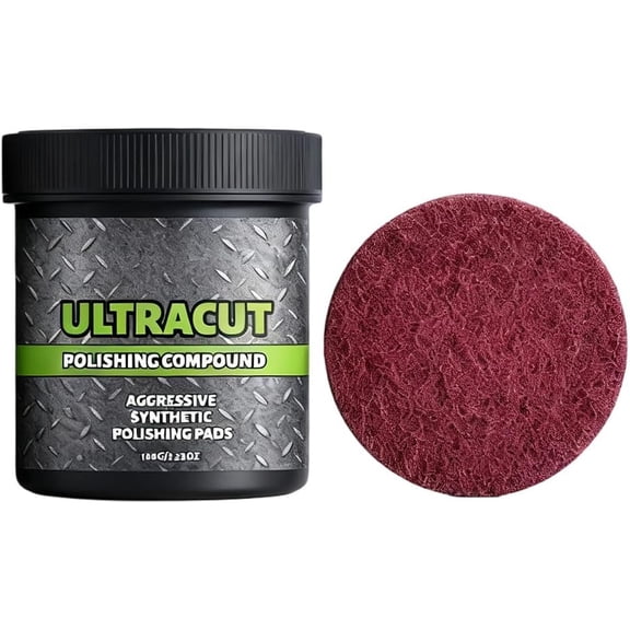 Surface Restoration Polish with Pad, Furniture Surface Polishing & Scratch Remover Compound for Leather Wood Marble Countertop Refrigerators & Cookware Ovens Sinks