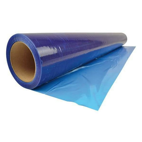 3 mil Duct Protection Film, 36 in W x 200 ft L, Adhesive Back, Blue