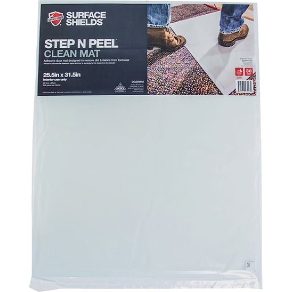 Surface Shields/Ram Board Surface Shields Step N Peel Clean Mat Floor Protector - Pack of 8