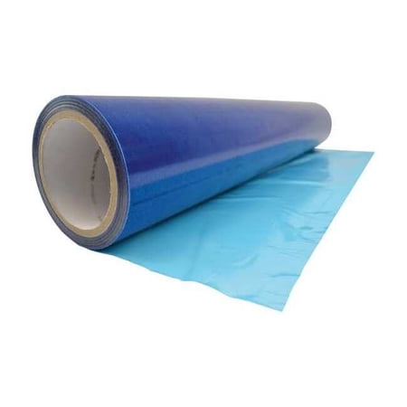 1.5 mil Thick Window Protection Film, 24 in Wide, 250 ft Length, Polyethylene, Blue
