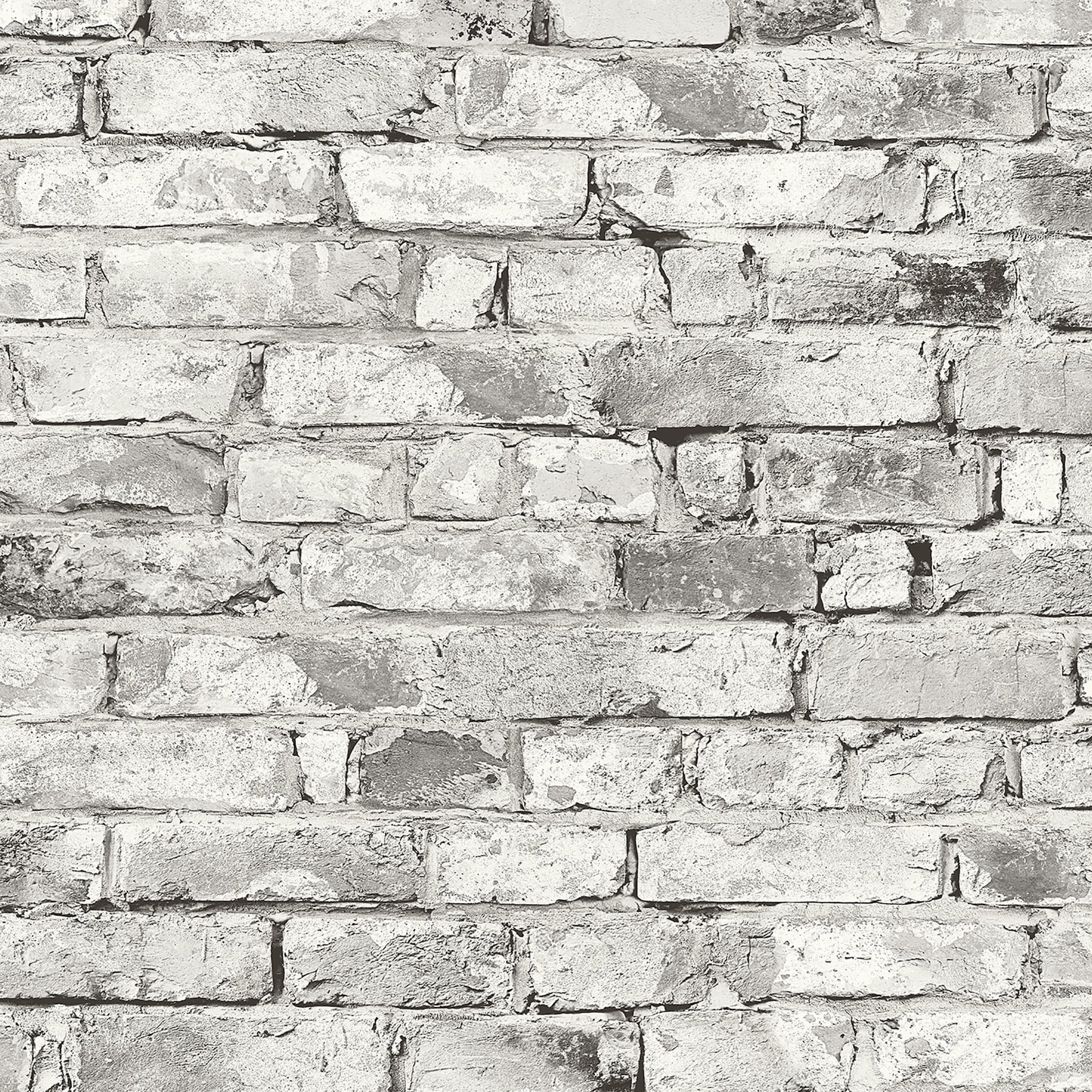 Shadow Gray Vinyl Brick Peel and Stick Wallpaper