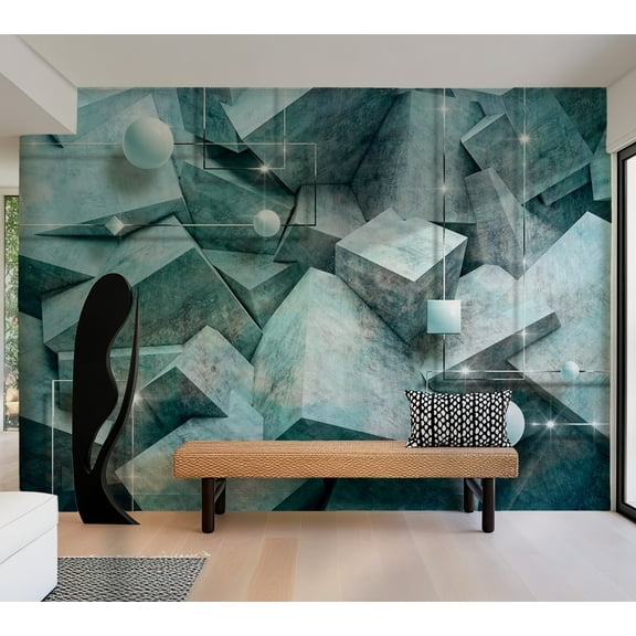 Surface Texture Wallpaper Wall Mural - Abstract Concrete Cubes