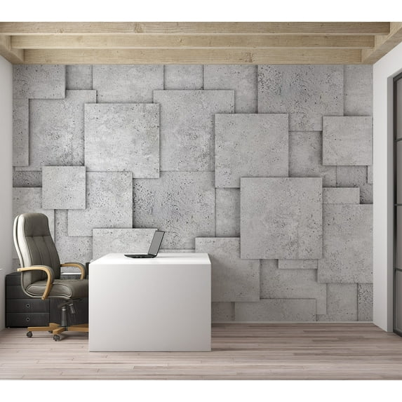 Surface Texture Wallpaper Wall Mural - Concrete Floor Tiles