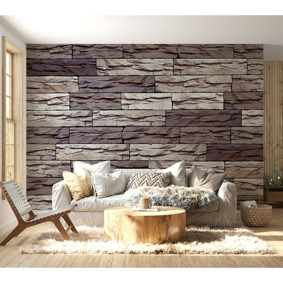 Surface Texture Wallpaper Wall Mural - Mixed Big Slate Tiles