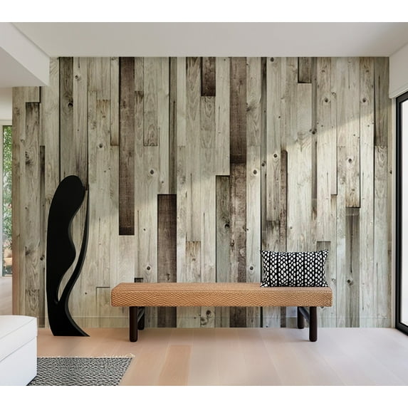 Surface Texture Wallpaper Wall Mural - Mixed Wooden Backdrop