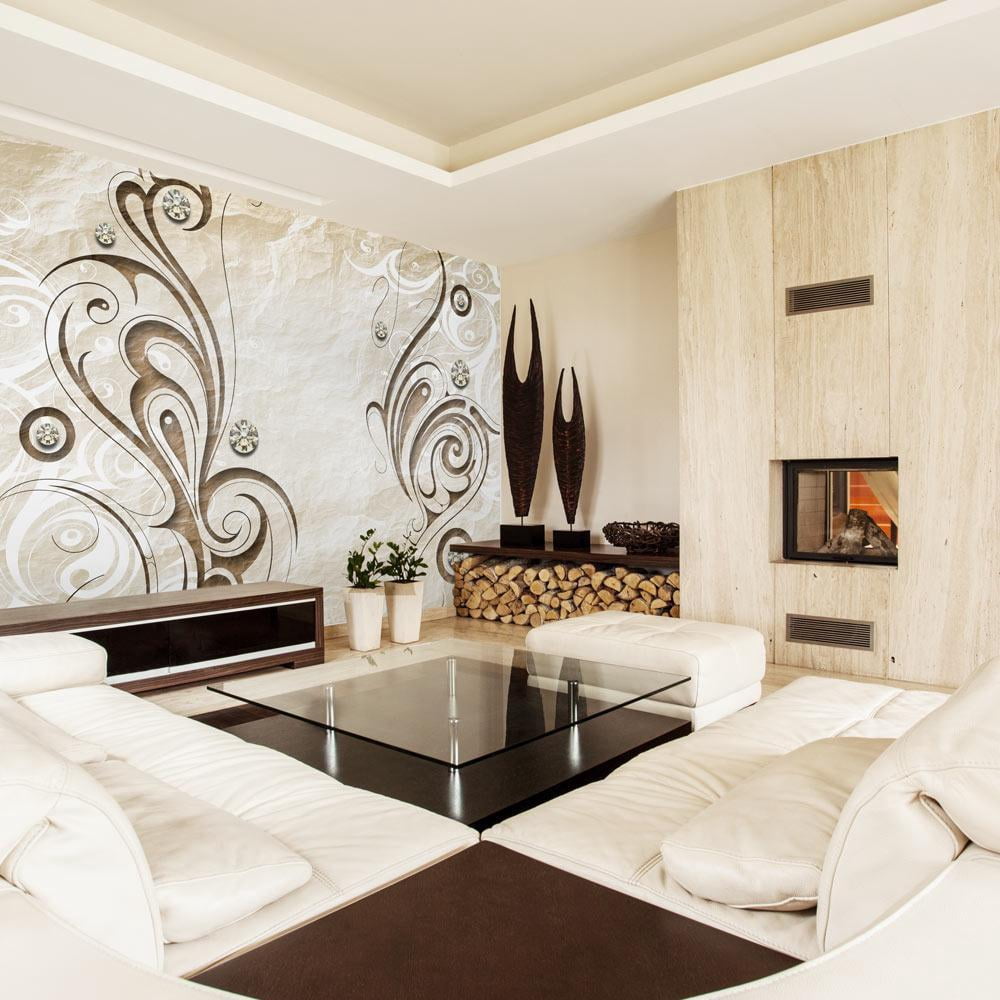 Surface Texture Wallpaper Wall Mural - Stone Swirls - Walmart.com