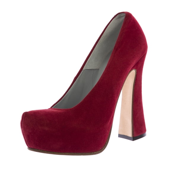 Surface to Air Women's Suede Hydra High V1 Platform Pumps Size 6.5 Blood Red