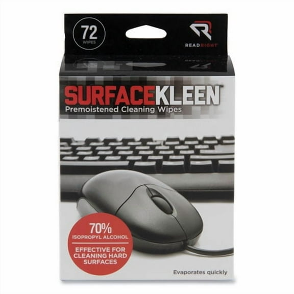 SurfaceKleen Premoistened Alcohol Cleaning Wipes, 5 x 5, Foil Packet, 72/Box | Bundle of 2 Boxes