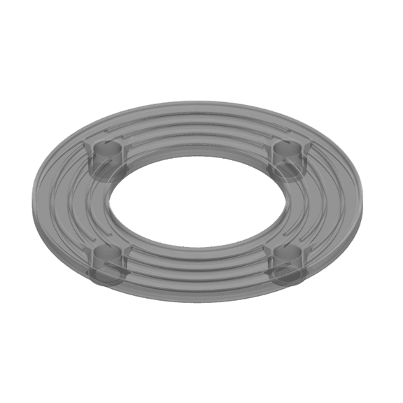 HomeHalo 5 inch Round Clear Plastic Plant Pot Ring