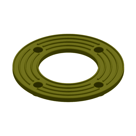 SurfaceSaver 5 in Round Green Plastic Plant Pot Ring