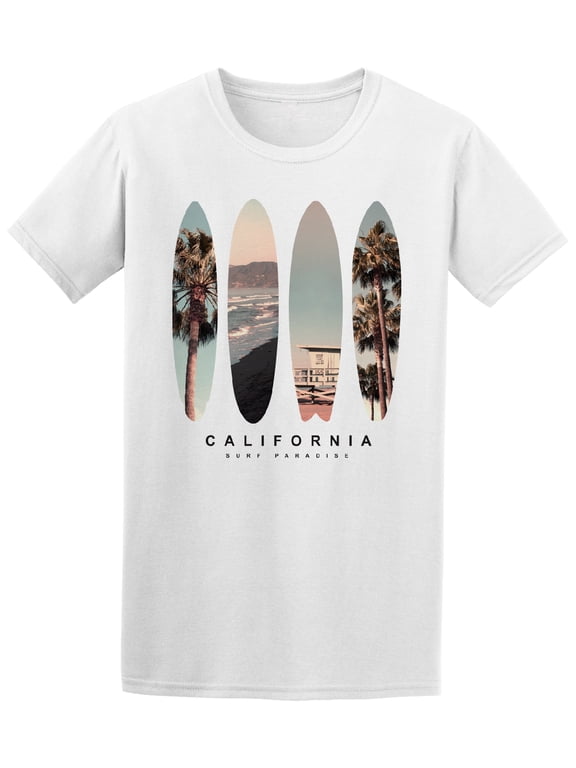 Surfboard California Beach Photo T-Shirt - Image by Shutterstock, Male Medium