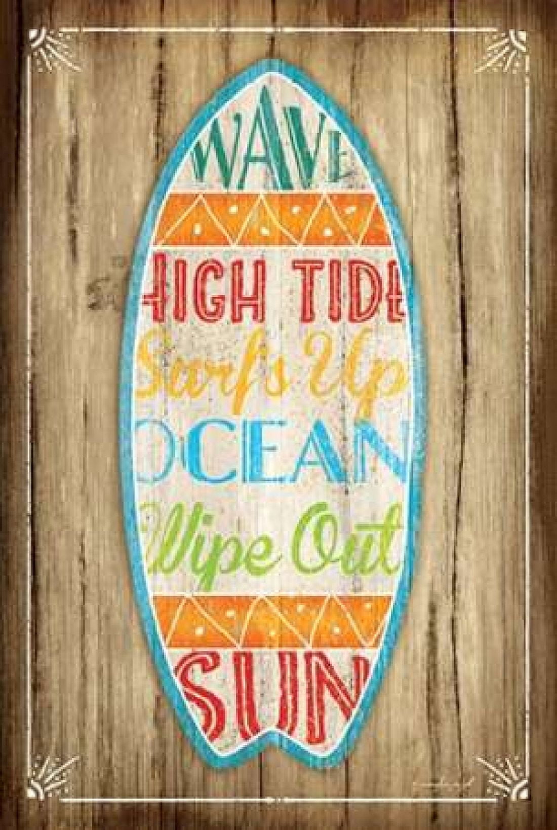 Surfboard Canvas Art - Jennifer Pugh (24 x 36)