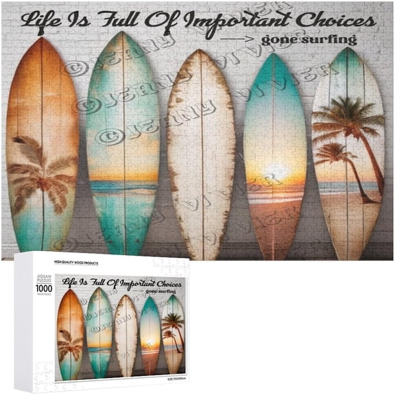 Surfboard Cool 500 Piece Jigsaw Puzzle for Adults Challenging Brain Exercise Family Game